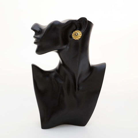 CHANEL 95P 1995 COCO Mark Earring gold WS21506