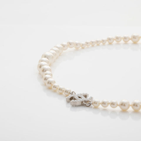 CHANEL Pearl COCO Mark A13V 2013 Necklace white WS21510