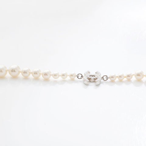 CHANEL Pearl COCO Mark A13V 2013 Necklace white WS21510