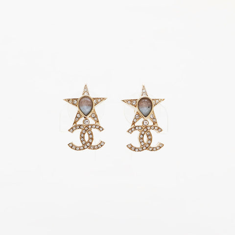 CHANEL I23P 2023 COCO Mark Rhinestone Pierce gold WS21516