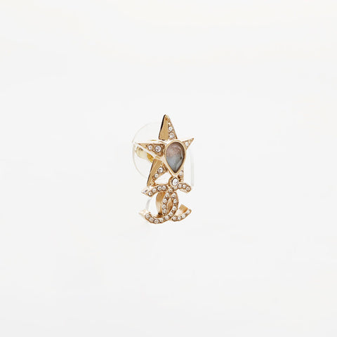 CHANEL I23P 2023 COCO Mark Rhinestone Pierce gold WS21516