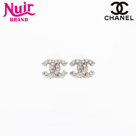 CHANEL A13P 2013 Mini COCO Mark Rhinestone Pierce Silver WS21519