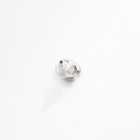 CHANEL A13P 2013 Mini COCO Mark Rhinestone Pierce Silver WS21519