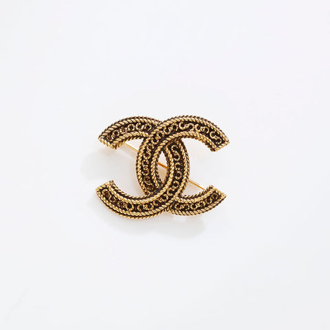 CHANEL Mini COCO Mark Brooch gold WS21521