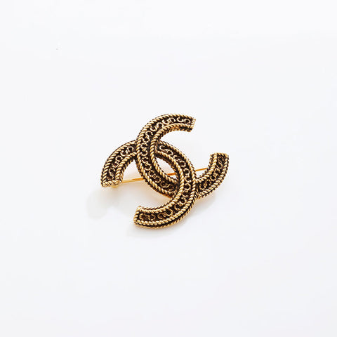 CHANEL Mini COCO Mark Brooch gold WS21521