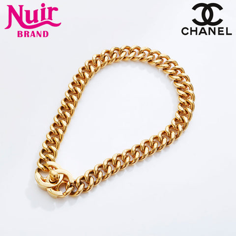 CHANEL Turnlock COCO Mark Choker 95A 1995 Necklace gold WS21523