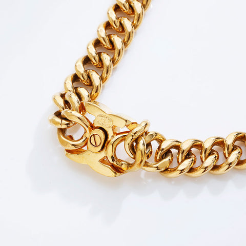 CHANEL Turnlock COCO Mark Choker 95A 1995 Necklace gold WS21523