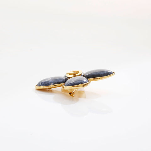 CHANEL COCO Mark Stone 95A Brooch blue WS21528