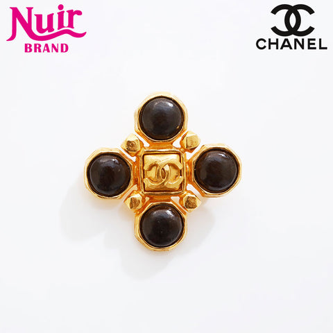 CHANEL COCO Mark 97A 1997 Brooch Brown WS21531