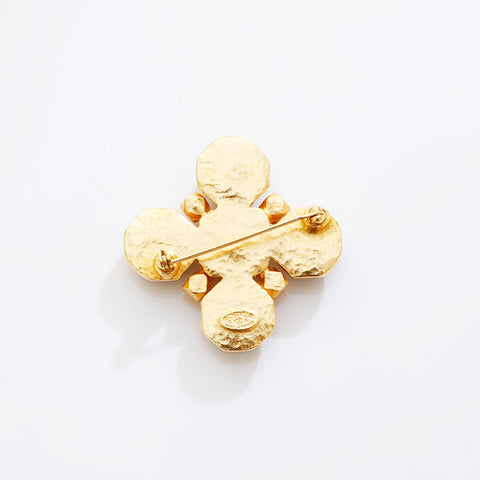 CHANEL COCO Mark 97A 1997 Brooch Brown WS21531