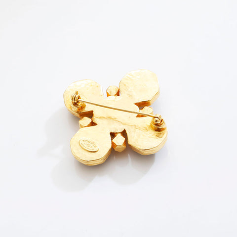 CHANEL COCO Mark 97A 1997 Brooch Brown WS21531