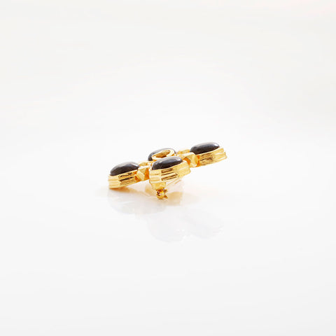CHANEL COCO Mark 97A 1997 Brooch Brown WS21531
