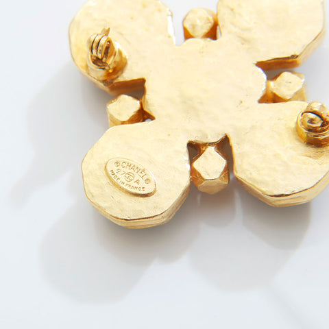 CHANEL COCO Mark 97A 1997 Brooch Brown WS21531