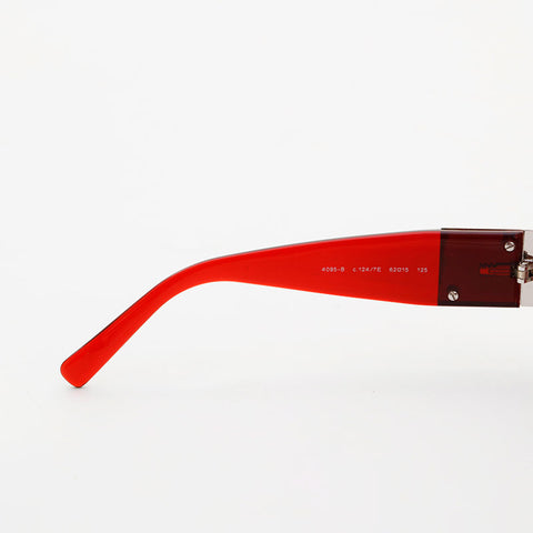 CHANEL Rimless Mini COCO Mark Rhinestone sunglasses Red WS21534
