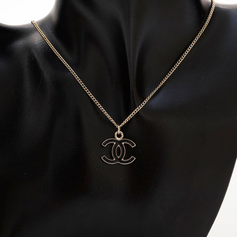 CHANEL 05V 2005 COCO Mark Necklace gold WS21536