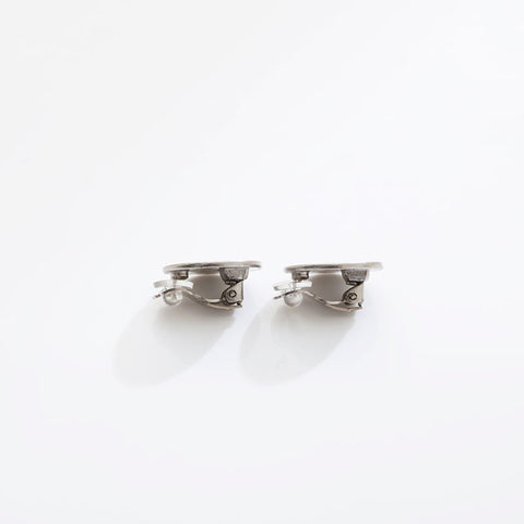 CHANEL 00C Round COCO Mark 2000 Earring Silver WS21537