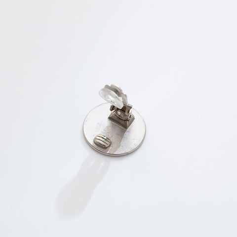 CHANEL 00C Round COCO Mark 2000 Earring Silver WS21537