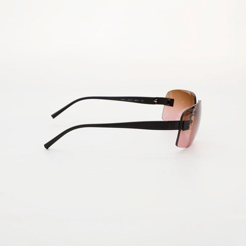 CHANEL Rimless COCO Mark Gradient Lens sunglasses black WS21538