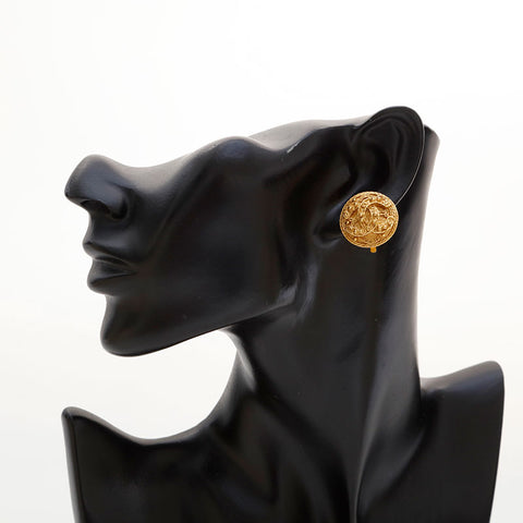 CHANEL 94A 1994 COCO Mark Earring gold WS21539
