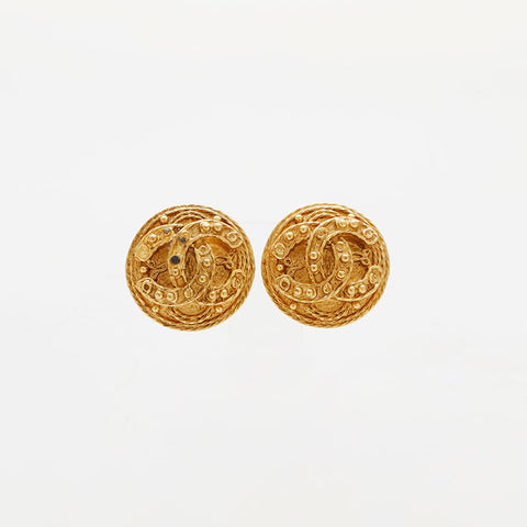 CHANEL 94A 1994 COCO Mark Earring gold WS21539