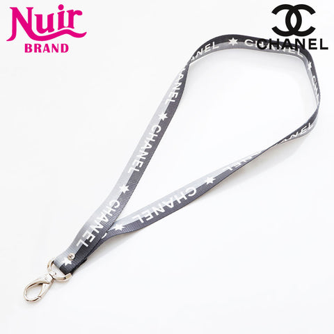 CHANEL Logo COCO Mark Neck Strap Necklace blue WS21540