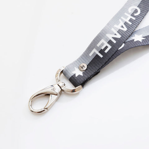 CHANEL Logo COCO Mark Neck Strap Necklace blue WS21540