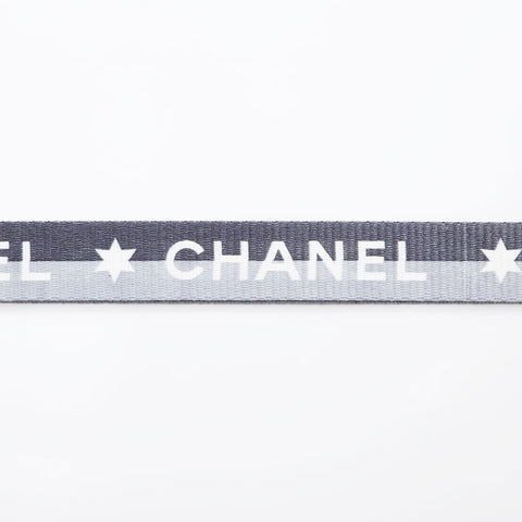 CHANEL Logo COCO Mark Neck Strap Necklace blue WS21540