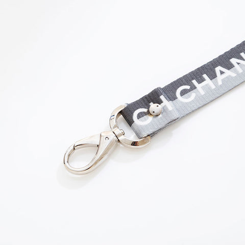CHANEL Logo COCO Mark Neck Strap Necklace blue WS21540