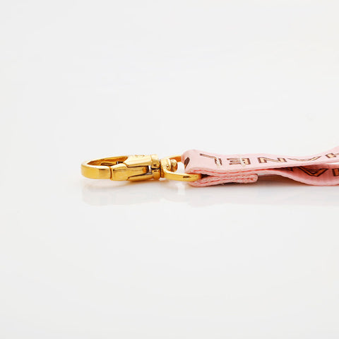 CHANEL Logo COCO Mark Neck Strap Necklace pink WS21541