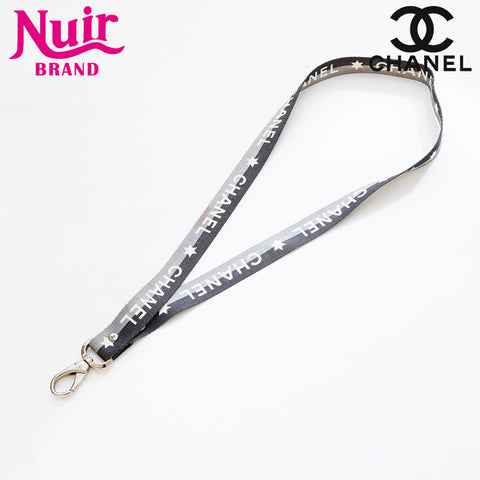 CHANEL Logo COCO Mark Neck Strap Necklace blue WS21542