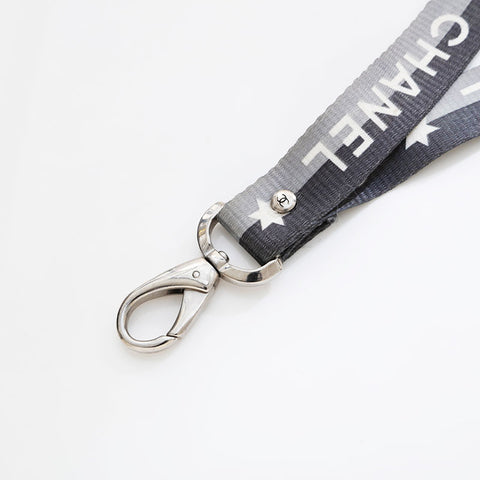CHANEL Logo COCO Mark Neck Strap Necklace blue WS21542