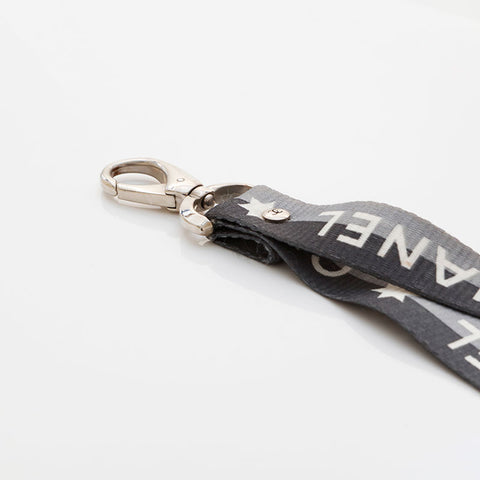 CHANEL Logo COCO Mark Neck Strap Necklace blue WS21542