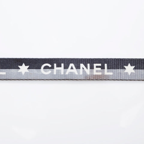 CHANEL Logo COCO Mark Neck Strap Necklace blue WS21542