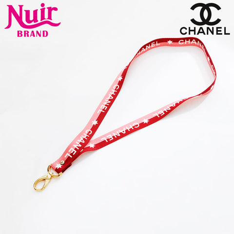CHANEL Logo COCO Mark Neck Strap Necklace pink WS21543