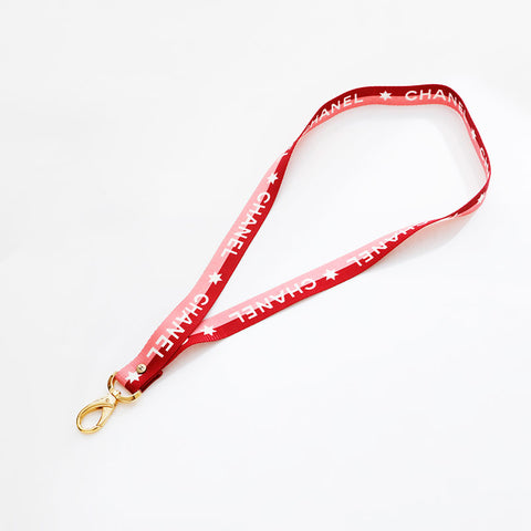 CHANEL Logo COCO Mark Neck Strap Necklace pink WS21543