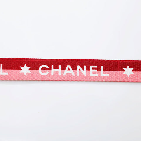 CHANEL Logo COCO Mark Neck Strap Necklace pink WS21543