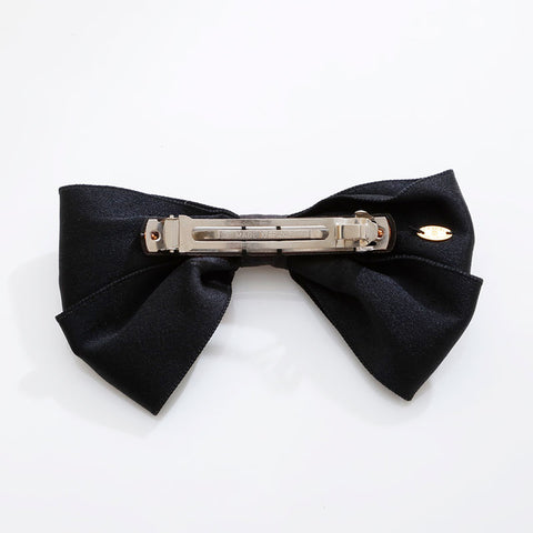 CHANEL COCO Mark Ribbon Hair Clip hair accessory black WS21547