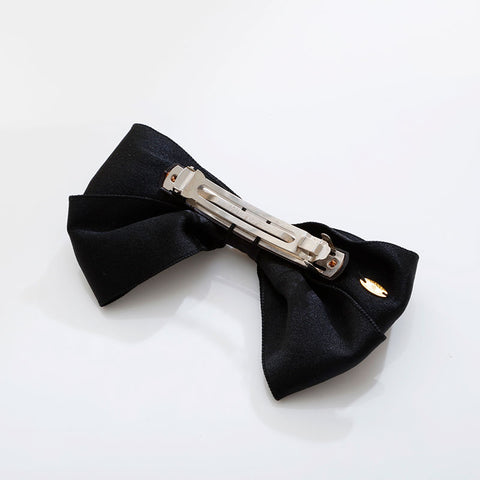 CHANEL COCO Mark Ribbon Hair Clip hair accessory black WS21547