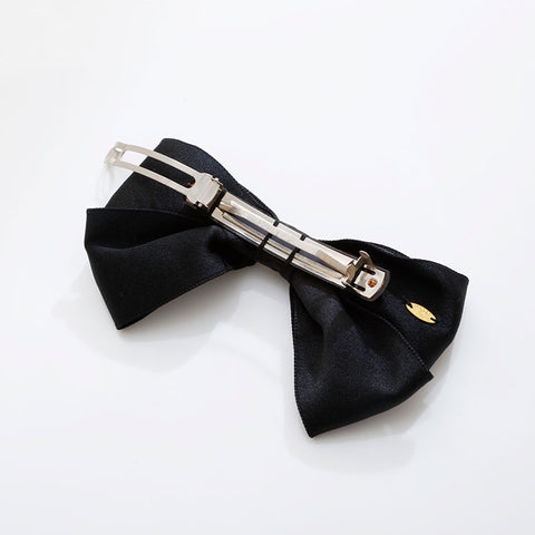 CHANEL COCO Mark Ribbon Hair Clip hair accessory black WS21547