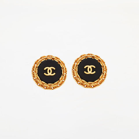CHANEL 2cc9 1994 Large COCO Mark Earring gold WS21551