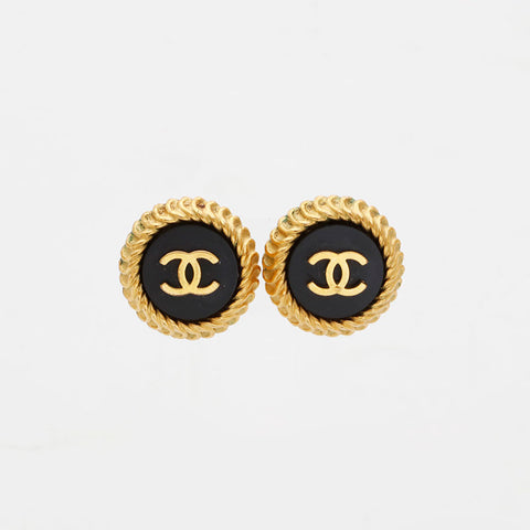 CHANEL 95P 1995 COCO Mark Earring gold WS21556