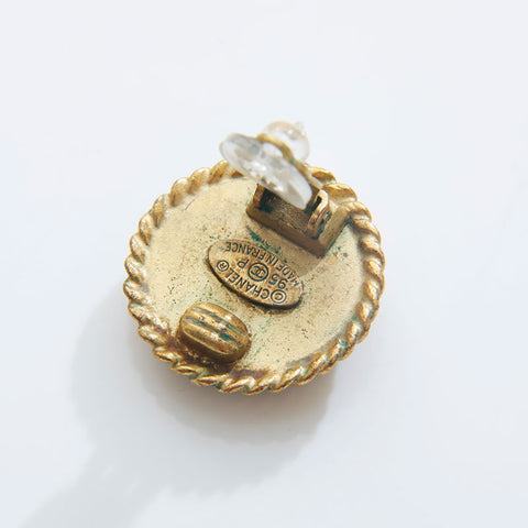 CHANEL 95P 1995 COCO Mark Earring gold WS21556