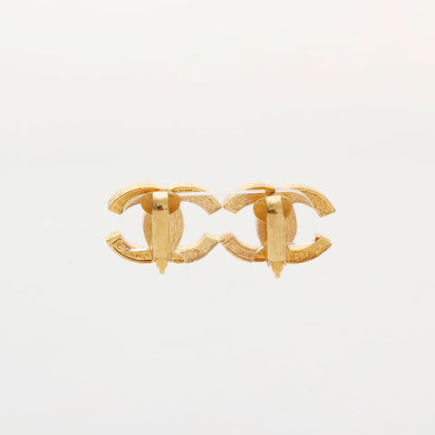CHANEL COCO Mark rhinestone Earring gold WS21558