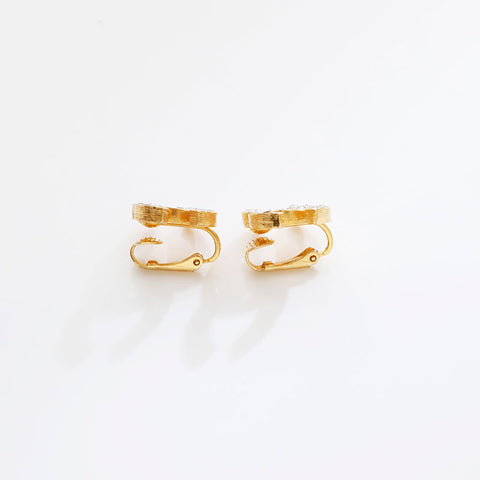 CHANEL COCO Mark rhinestone Earring gold WS21558
