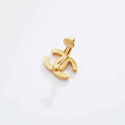 CHANEL COCO Mark rhinestone Earring gold WS21558