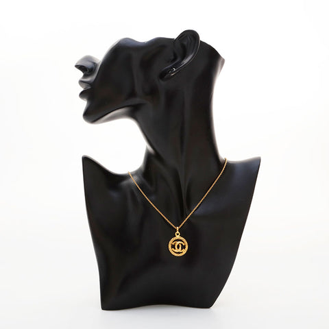 CHANEL COCO Mark round Necklace gold WS21559