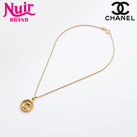 CHANEL COCO Mark round Necklace gold WS21559