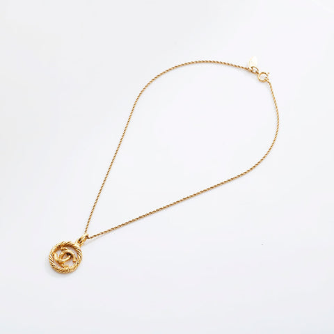CHANEL COCO Mark round Necklace gold WS21559