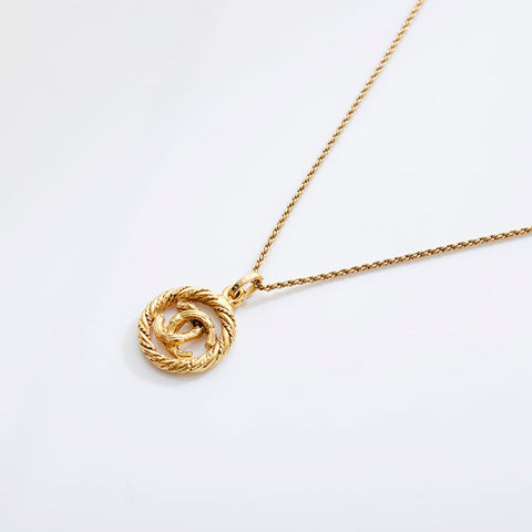 CHANEL COCO Mark round Necklace gold WS21559
