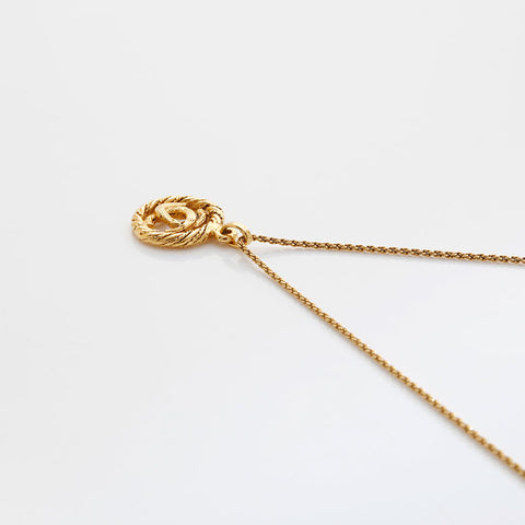 CHANEL COCO Mark round Necklace gold WS21559